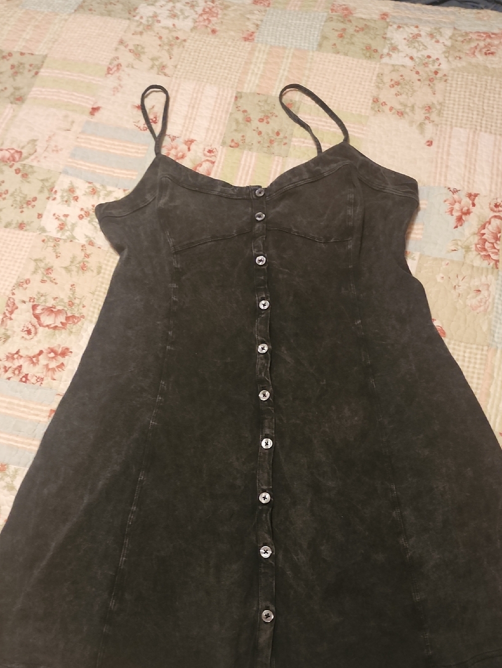 American Eagle Outfitters Black Slip Dress with Spaghetti Straps